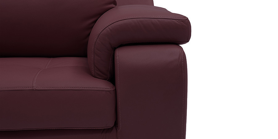 Tribunal Leather Sofa (Wine)